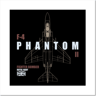 Royal Navy F-4 Phantom (Small logo) Posters and Art